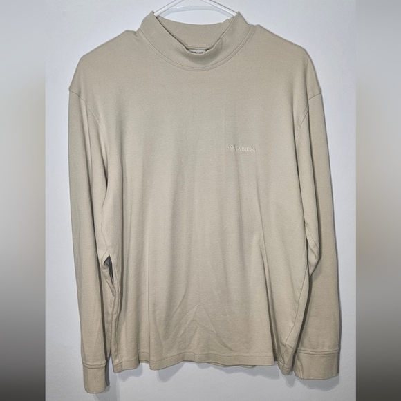 Columbia Cream Oatmeal Crew Neck Sweater Mens Medium B8 - Picture 1 of 6